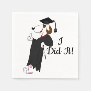 Graduating Dog Napkin