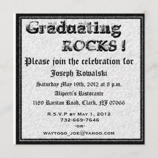 Graduating Geologist Invitation