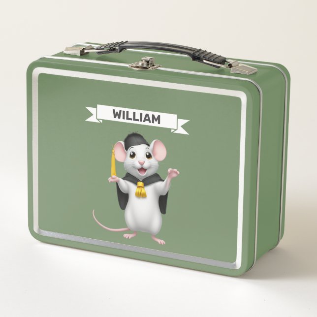 Graduating Mouse Lunch Box (Front)