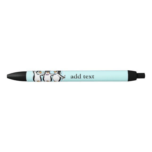 Graduating Penguins Blue Ink Pen (Front)