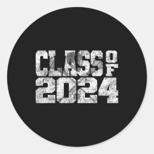 Graduating Senior Graduate Cl Of 2024 Lacrosse  Classic Round Sticker