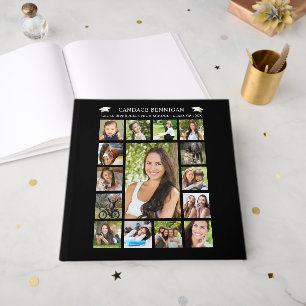Graduation 15 Photo Collage Your Colour Guest Book