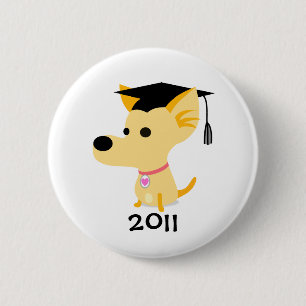 Graduation 2011 Dog 6 Cm Round Badge