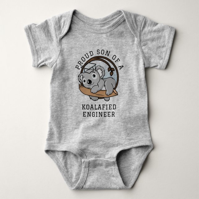 Graduation 2023 Baby Koala Engineer Grad Custom Baby Bodysuit (Front)