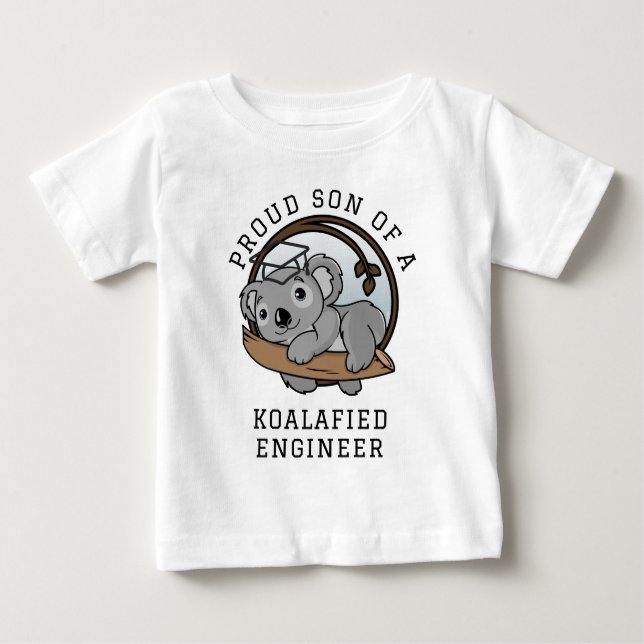 Graduation 2023 Engineer Grad Custom Koala Bear Baby T-Shirt (Front)