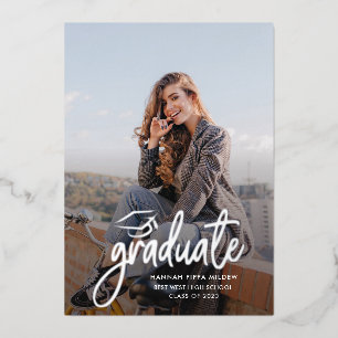 Graduation 2023 Photo Script Grad Party Silver