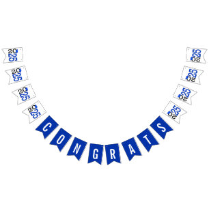 Graduation 2024 Blue and Black Bunting