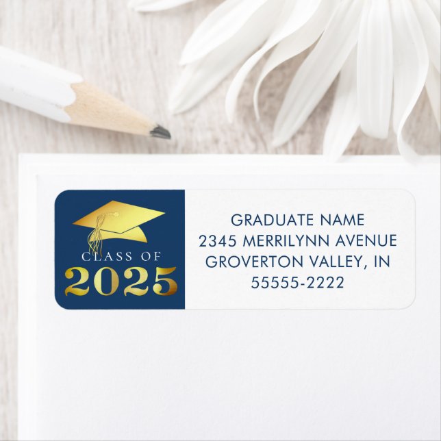 Graduation 2024 Blue Faux Gold or Custom Colour (Insitu)