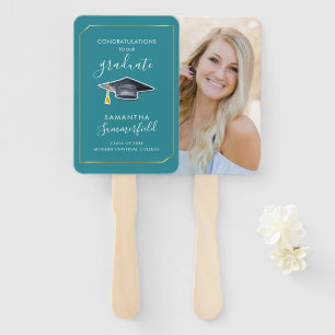 Graduation 2024 Grad Photo Script Graduate Party Hand Fan