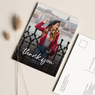 Graduation 2024 Grad Photo Script Thank You Postcard