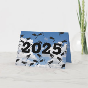 Graduation 2024 Hats in Sky   Card
