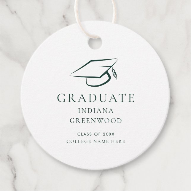 Graduation 2024 Party Modern Favour Tags (Front)