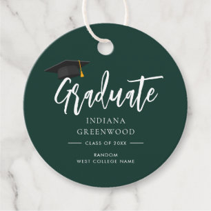 Graduation 2024 Script Green Modern Favour Tags