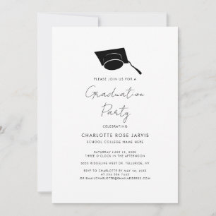 Graduation 2024 Script Purple Graduate Party Invitation