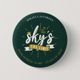 Graduation 2024 The Sky's The Limit Graduate 6 Cm Round Badge