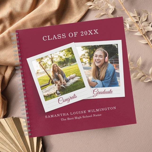 Graduation 2025 Burgundy Guest Notebook (Creator Uploaded)