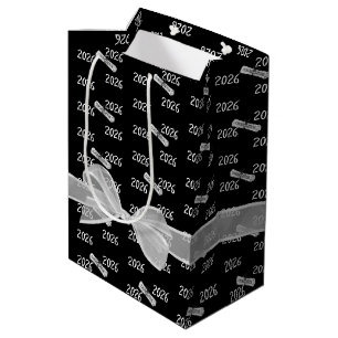 Graduation 2025 Congratulations With Bow Medium Gift Bag
