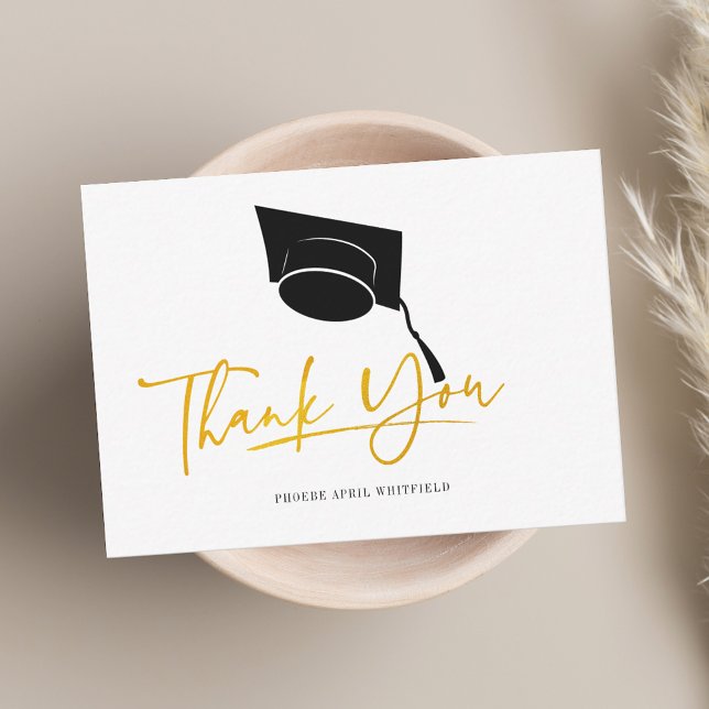 Graduation 2025 Grad Cap Thank You Card (Graduation 2025 Grad Cap Thank You Note Card)