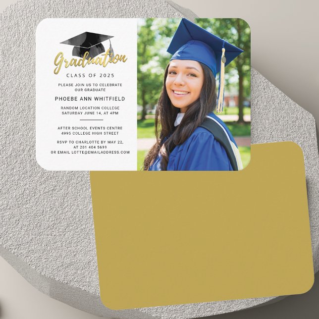 Graduation 2025 Grad Photo Mini Party Invitation (Graduation 2025 Grad Photo Mini Party Invitation)