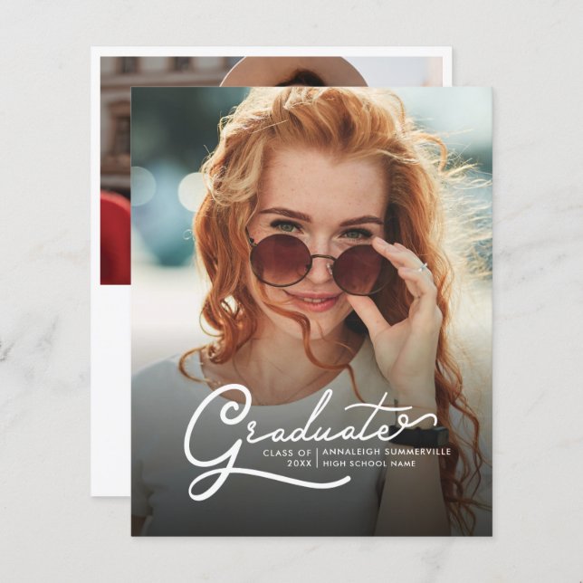 Graduation 2025 Grad Photos Party Invitation (Front/Back)