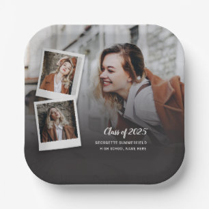 Graduation 2025 Grad Photos Party Paper Plate