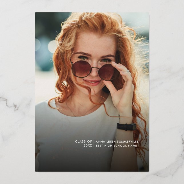 Graduation 2025 Graduate Party Photo Rose Gold (Front)