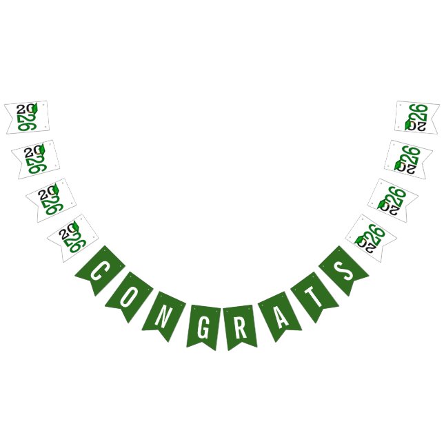 Graduation 2025 Green and Black  Bunting (All)
