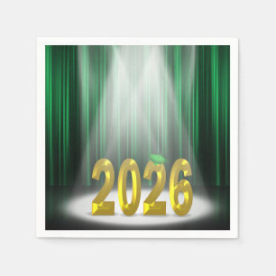 Graduation 2025 Green and Gold School Colours  Napkin