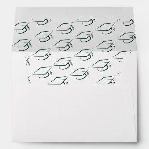 Graduation 2025 Green Cap Pattern Graduate Envelope