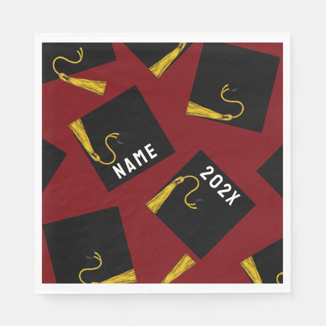 Graduation 2025 Maroon Napkin (Front)