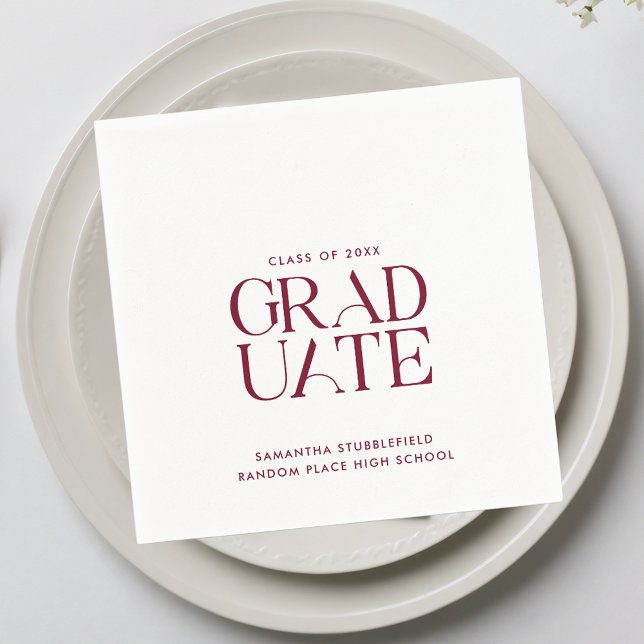 Graduation 2025 Modern Party Paper Napkin (Graduation 2025 Modern Party Paper Napkins)