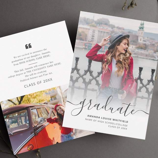 Graduation 2025 Multi Photo Script Grad Announcement (Graduation 2025 Multi Photo Script Grad Announcement)