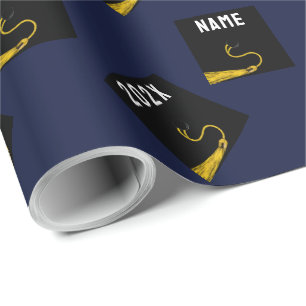 Graduation 2025 Navy Blue Wrapping Paper