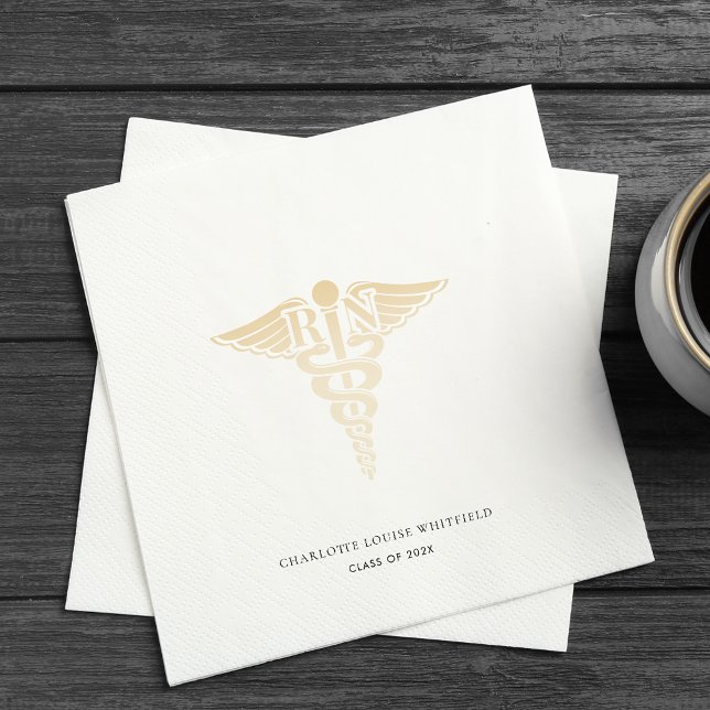 Graduation 2025 Nurse Pinning Party Paper Napkin (Nurse Graduation Paper Napkin Personalized)