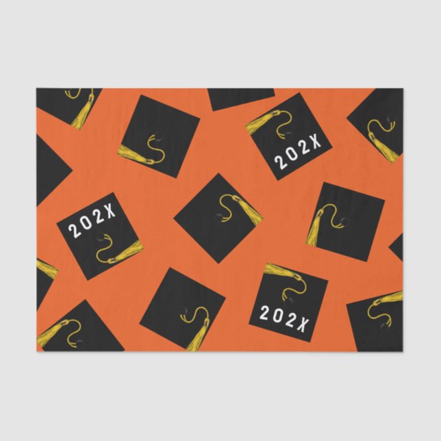 Graduation 2025 Orange Tissue Paper (Front)