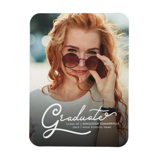 Graduation 2025 Photo Announcement Magnet (Vertical)
