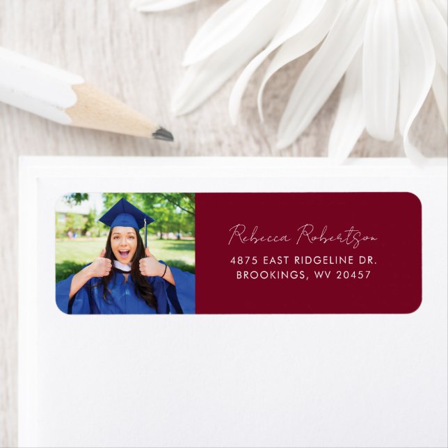 Graduation 2025 Photo Burgundy Return Address (Insitu)