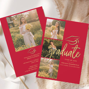 Graduation 2025 Photo Collage Grad Announcement