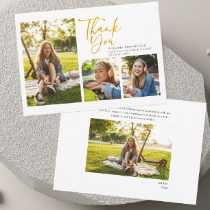 Graduation 2025 Photo Collage Script Graduate Thank You Card