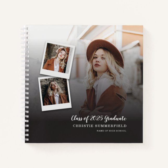 Graduation 2025 Photo Collage Script Guest Book  (Front)