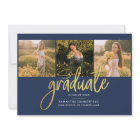 Graduation 2025 Photo Collage Script Navy Blue