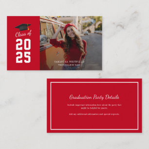 Graduation 2025 Photo Grad Party Enclosure Card