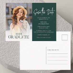 Graduation 2025 Photo Save the Date Grad Announcement Postcard