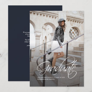 Graduation 2025 Photo Script Elegant Announcement