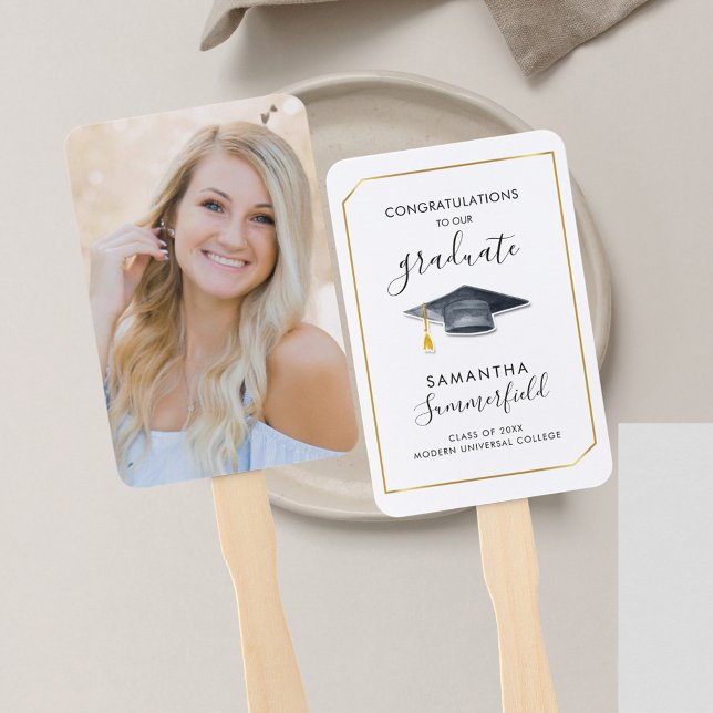 Graduation 2025 Photo Script Graduation Party Hand Fan (Creator Uploaded)