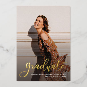 Graduation 2025 Photos Grad Gold Foil Announcement