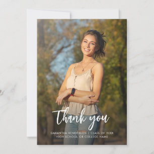 Graduation 2025 Photos Graduate Script Thank You Card