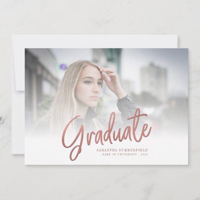 Graduation 2025 Photos Handwritten Script Grad Announcement (Front)