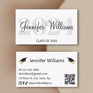 graduation 2025 qr code social media name card