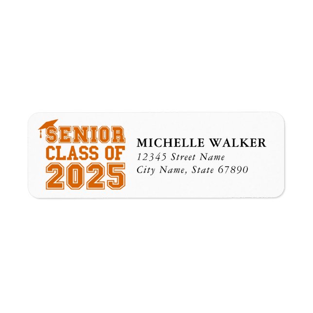 Graduation 2025 Return Address Labels (Front)